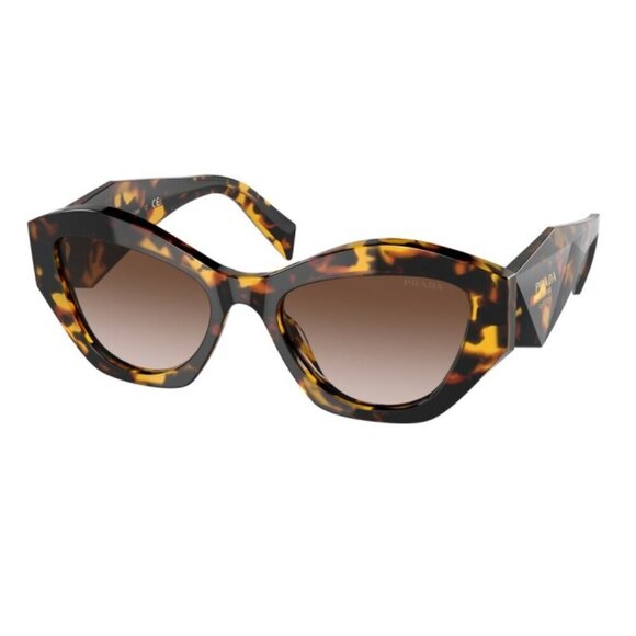Prada Gradient Brown Irregular Ladies Sunglasses - Picture 1 of 4